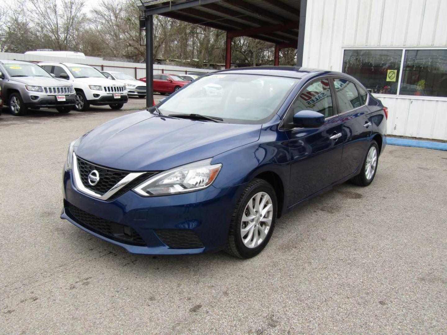 2019 BLUE NISSAN SENTRA S (3N1AB7AP4KL) with an 1.8L engine, Continuously Variable transmission, located at 830 E. Canino Rd., Houston, TX, 77037, (281) 405-0440, 38.358219, -81.729942 - Photo#1