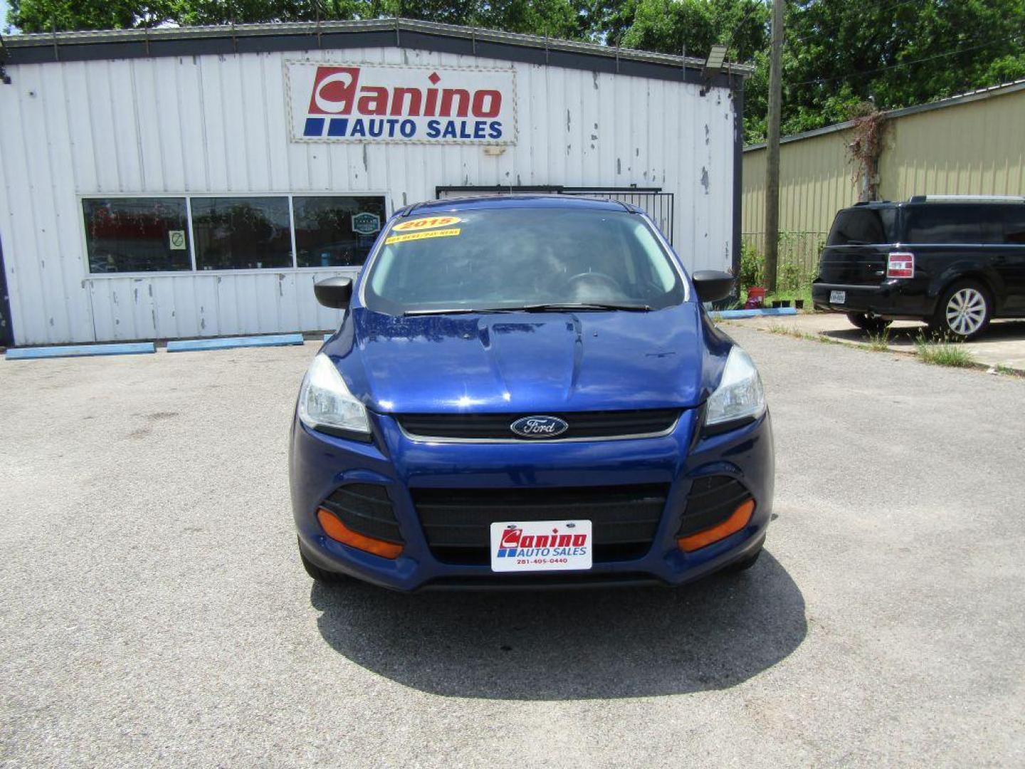 2015 BLUE FORD ESCAPE S (1FMCU0F71FU) with an 2.5L engine, Automatic transmission, located at 830 E. Canino Rd., Houston, TX, 77037, (281) 405-0440, 38.358219, -81.729942 - $1,500 DOWN + TT and L IN HOUSE FINANCING AVAILABLE FINANCIAMIENTO EN CASA DISPONIBLE CALL OR COME IN TODAY 281 405 0440 CANINO AUTO SALES, LLC - Photo#0