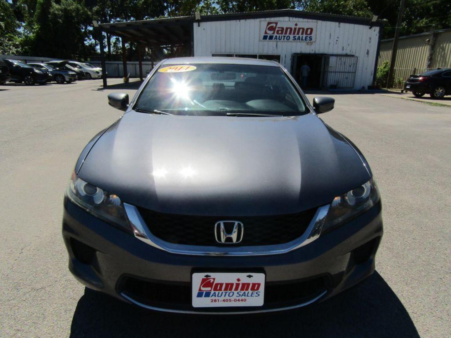 2014 GRAY HONDA ACCORD LX-S (1HGCT1B36EA) with an 2.4L engine, Continuously Variable transmission, located at 830 E. Canino Rd., Houston, TX, 77037, (281) 405-0440, 38.358219, -81.729942 - Photo#0