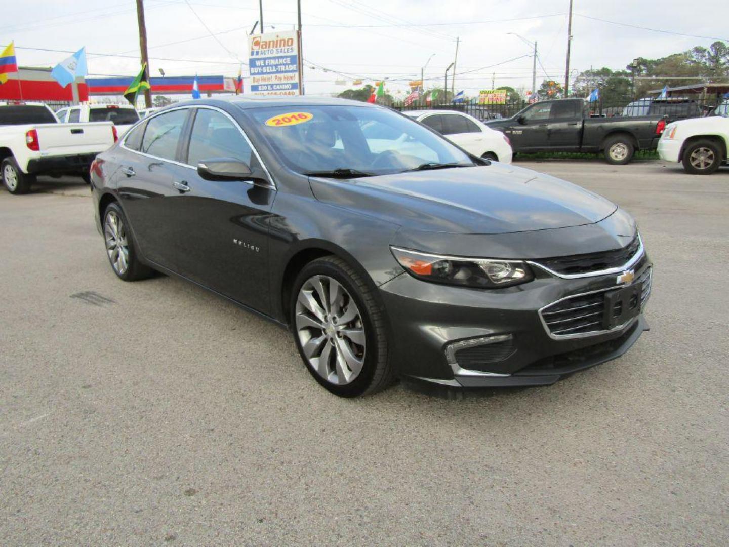 2016 GRAY CHEVROLET MALIBU PREMIER (1G1ZH5SXXGF) with an 2.0L engine, Automatic transmission, located at 830 E. Canino Rd., Houston, TX, 77037, (281) 405-0440, 38.358219, -81.729942 - Photo#5