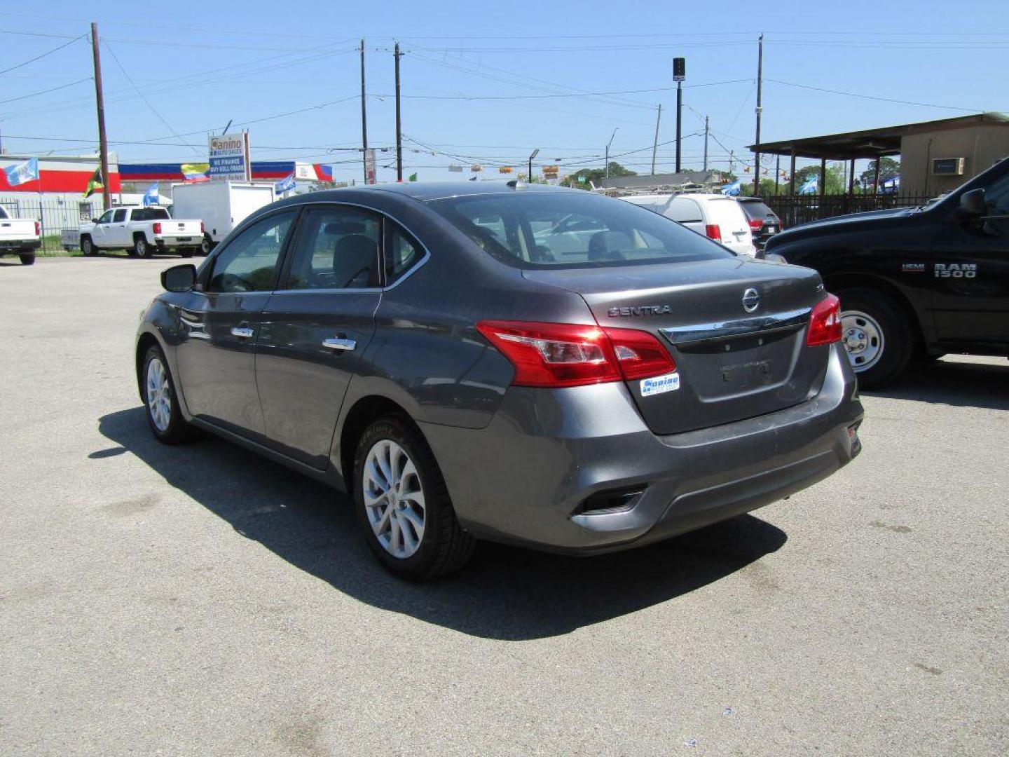 2018 GRAY NISSAN SENTRA S (3N1AB7AP5JL) with an 1.8L engine, Continuously Variable transmission, located at 830 E. Canino Rd., Houston, TX, 77037, (281) 405-0440, 38.358219, -81.729942 - Photo#2