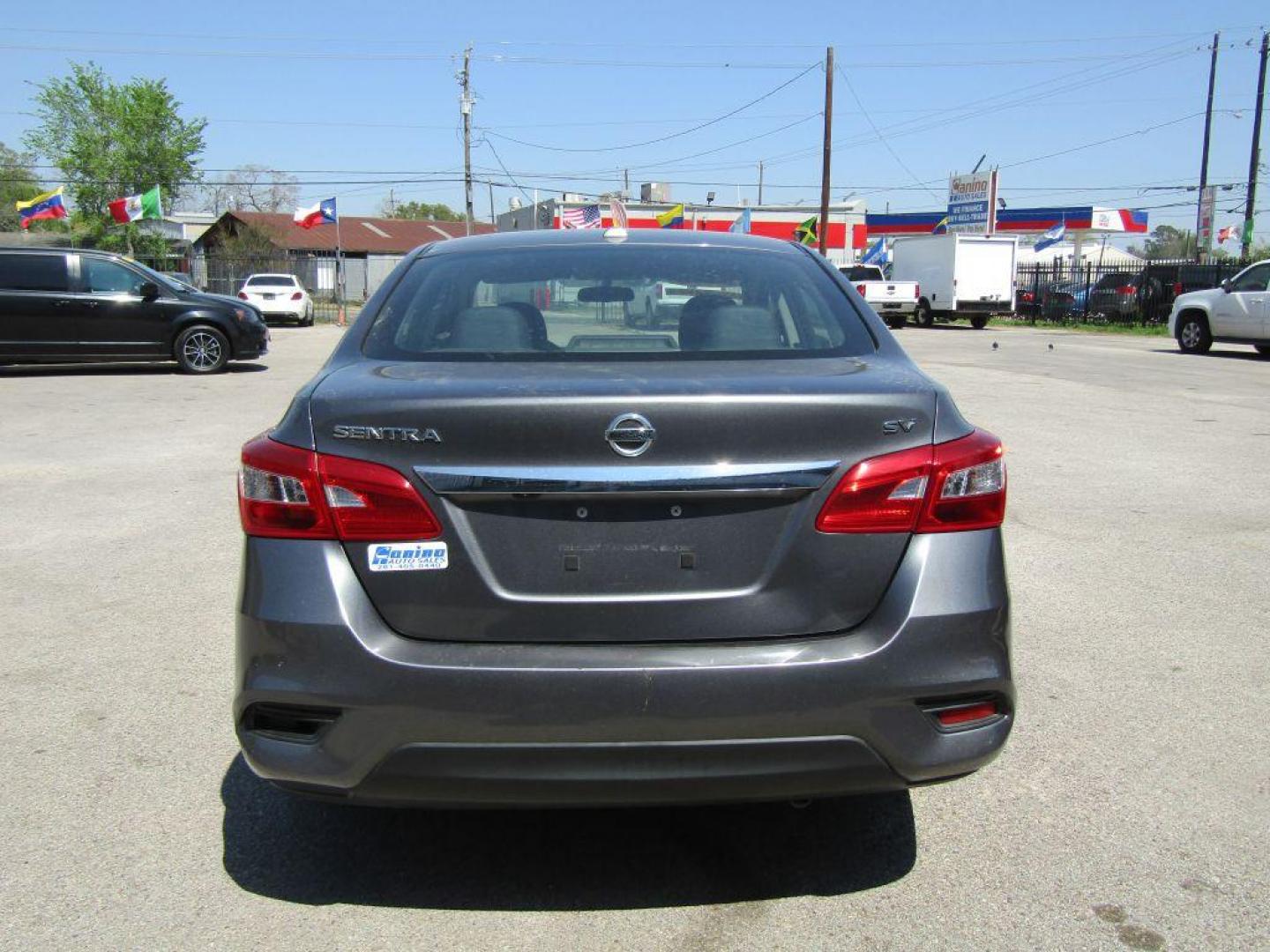 2018 GRAY NISSAN SENTRA S (3N1AB7AP5JL) with an 1.8L engine, Continuously Variable transmission, located at 830 E. Canino Rd., Houston, TX, 77037, (281) 405-0440, 38.358219, -81.729942 - Photo#3