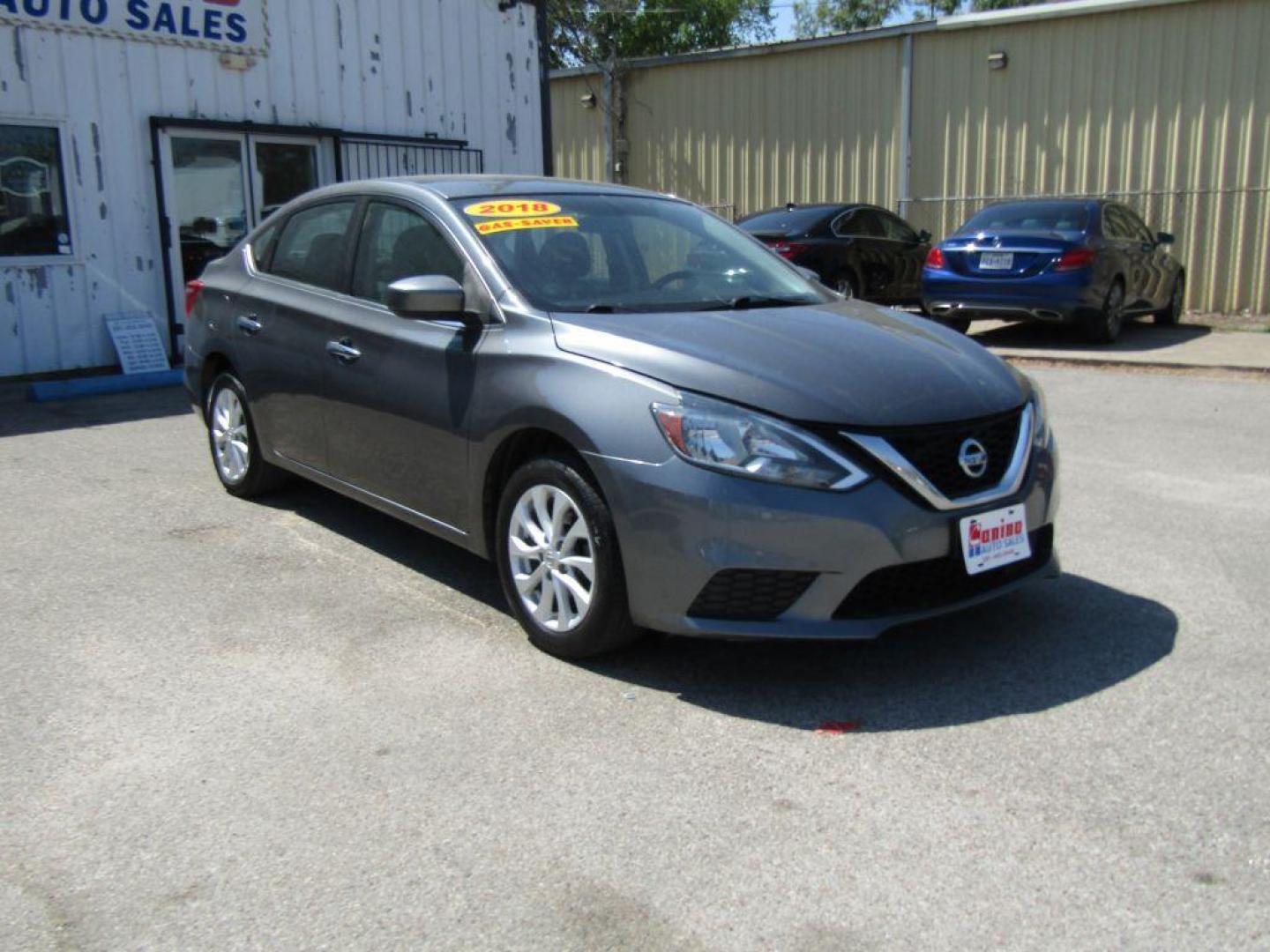 2018 GRAY NISSAN SENTRA S (3N1AB7AP5JL) with an 1.8L engine, Continuously Variable transmission, located at 830 E. Canino Rd., Houston, TX, 77037, (281) 405-0440, 38.358219, -81.729942 - Photo#5