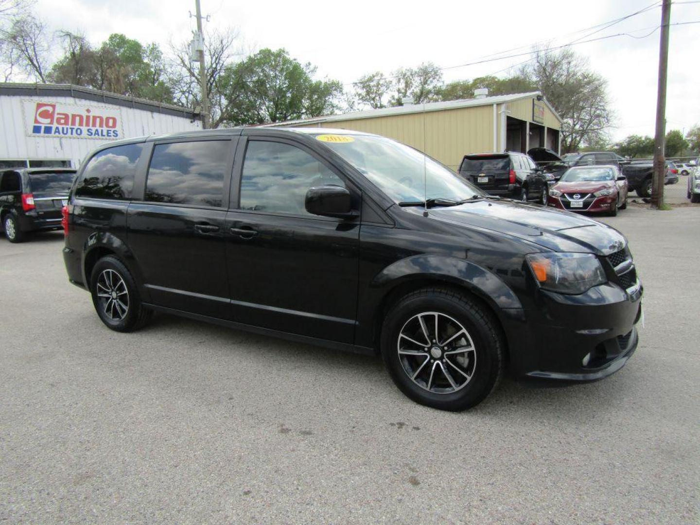 2018 BLACK DODGE GRAND CARAVAN GT (2C4RDGEGXJR) with an 3.6L engine, Automatic transmission, located at 830 E. Canino Rd., Houston, TX, 77037, (281) 405-0440, 38.358219, -81.729942 - Photo#1