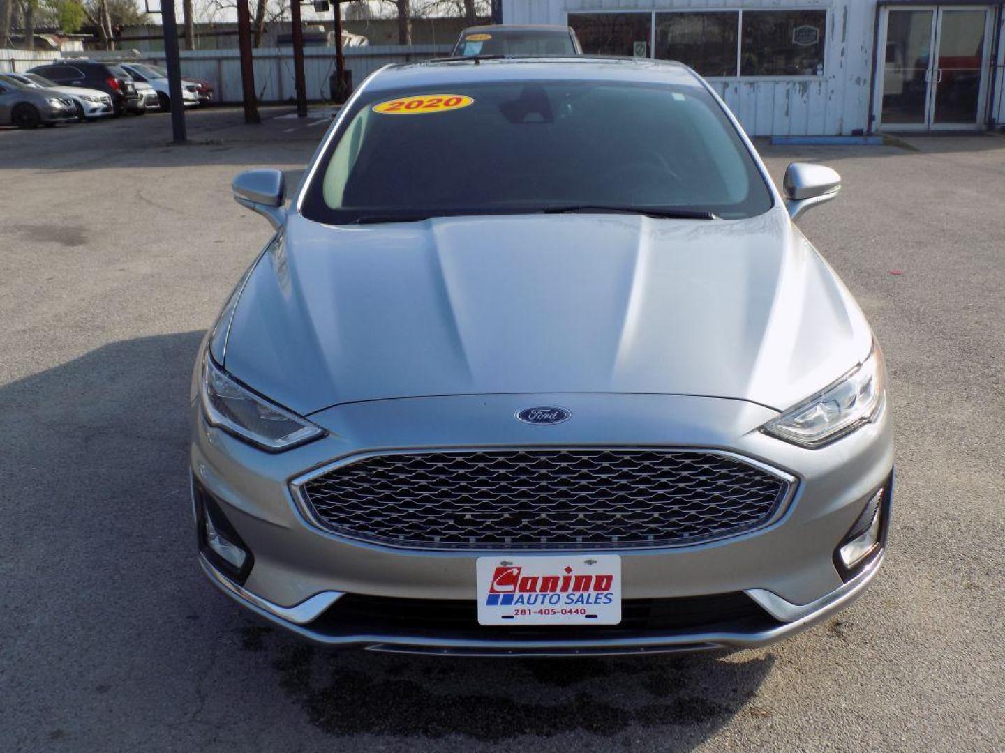 2020 SILVER FORD FUSION** TITANIUM (3FA6P0K9XLR) with an 2.0L engine, Automatic transmission, located at 830 E. Canino Rd., Houston, TX, 77037, (281) 405-0440, 38.358219, -81.729942 - VENGA A VISITARNOS A CANINO AUTO SALES. ENTRE CAMINANDO Y SALGA MANEJANDO. APROVACION GARANTIZADA CON REQUISITOS MINIMOS! PREGUNTEN POR JESSICA, MAY, O CARRIE PARA SU APROBACION SEGURA. ??830 E CANINO RD HOUSTON TX 77037 ??(281) 405-0440 come visit us today!! walk in/ drive out in minutes! - Photo#0