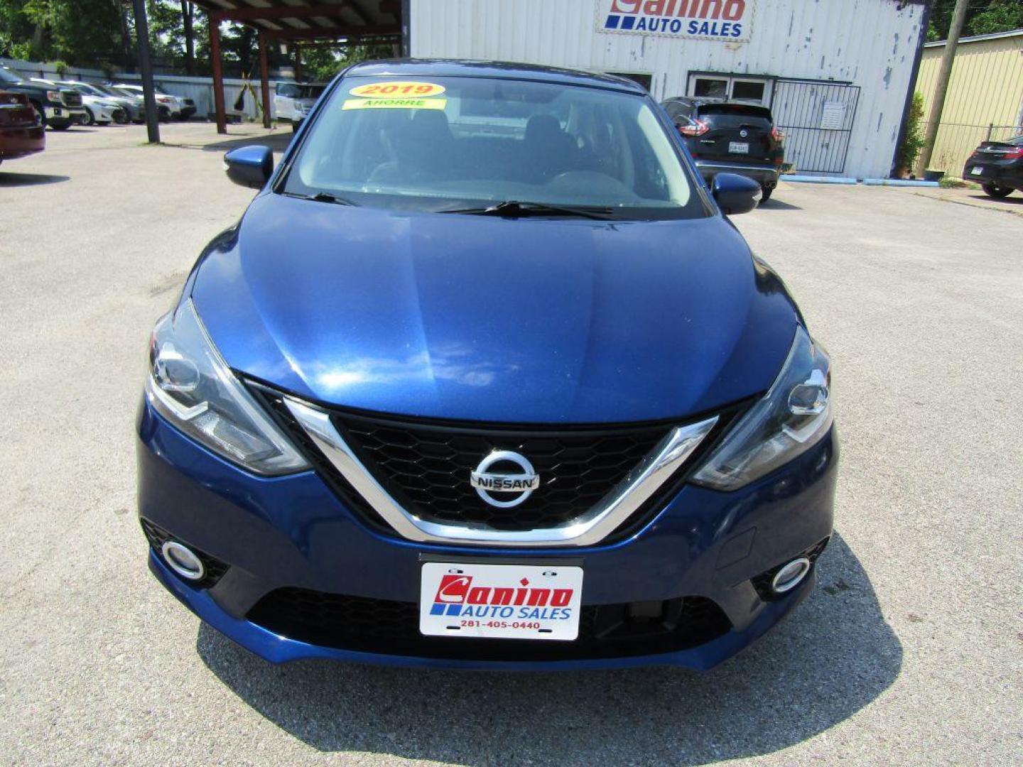 2019 BLUE NISSAN SENTRA S (3N1AB7AP1KY) with an 1.8L engine, Continuously Variable transmission, located at 830 E. Canino Rd., Houston, TX, 77037, (281) 405-0440, 38.358219, -81.729942 - Photo#0