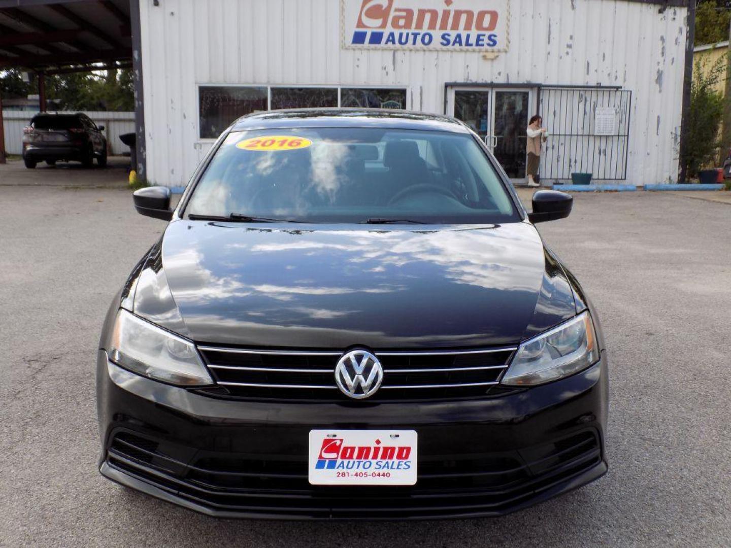 2016 BLACK VOLKSWAGEN JETTA S (3VW267AJ7GM) with an 1.4L engine, Automatic transmission, located at 830 E. Canino Rd., Houston, TX, 77037, (281) 405-0440, 38.358219, -81.729942 - Photo#0