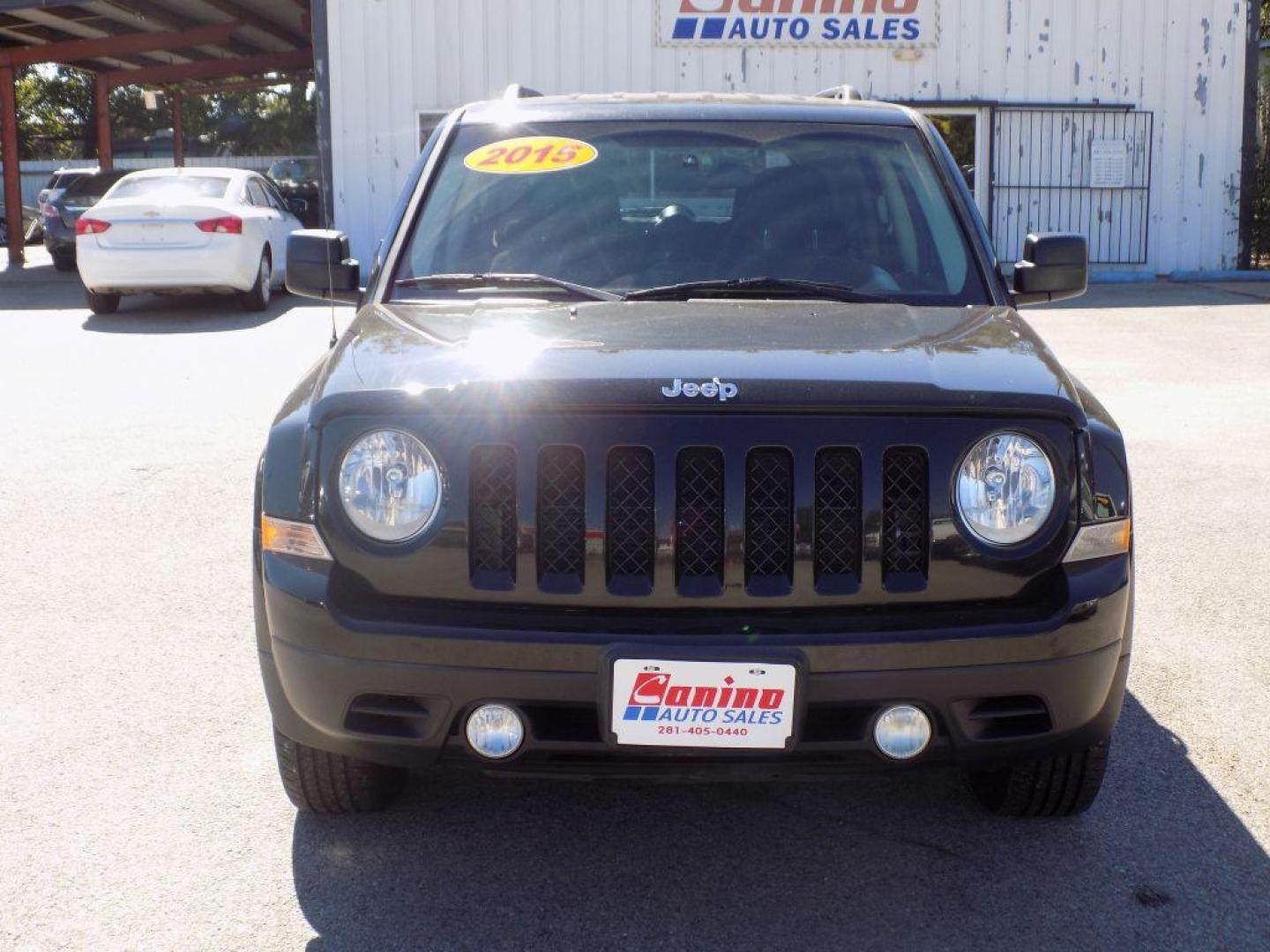 2015 BLACK JEEP PATRIOT LATITUDE (1C4NJPFAXFD) with an 2.0L engine, Continuously Variable transmission, located at 830 E. Canino Rd., Houston, TX, 77037, (281) 405-0440, 38.358219, -81.729942 - Photo#0