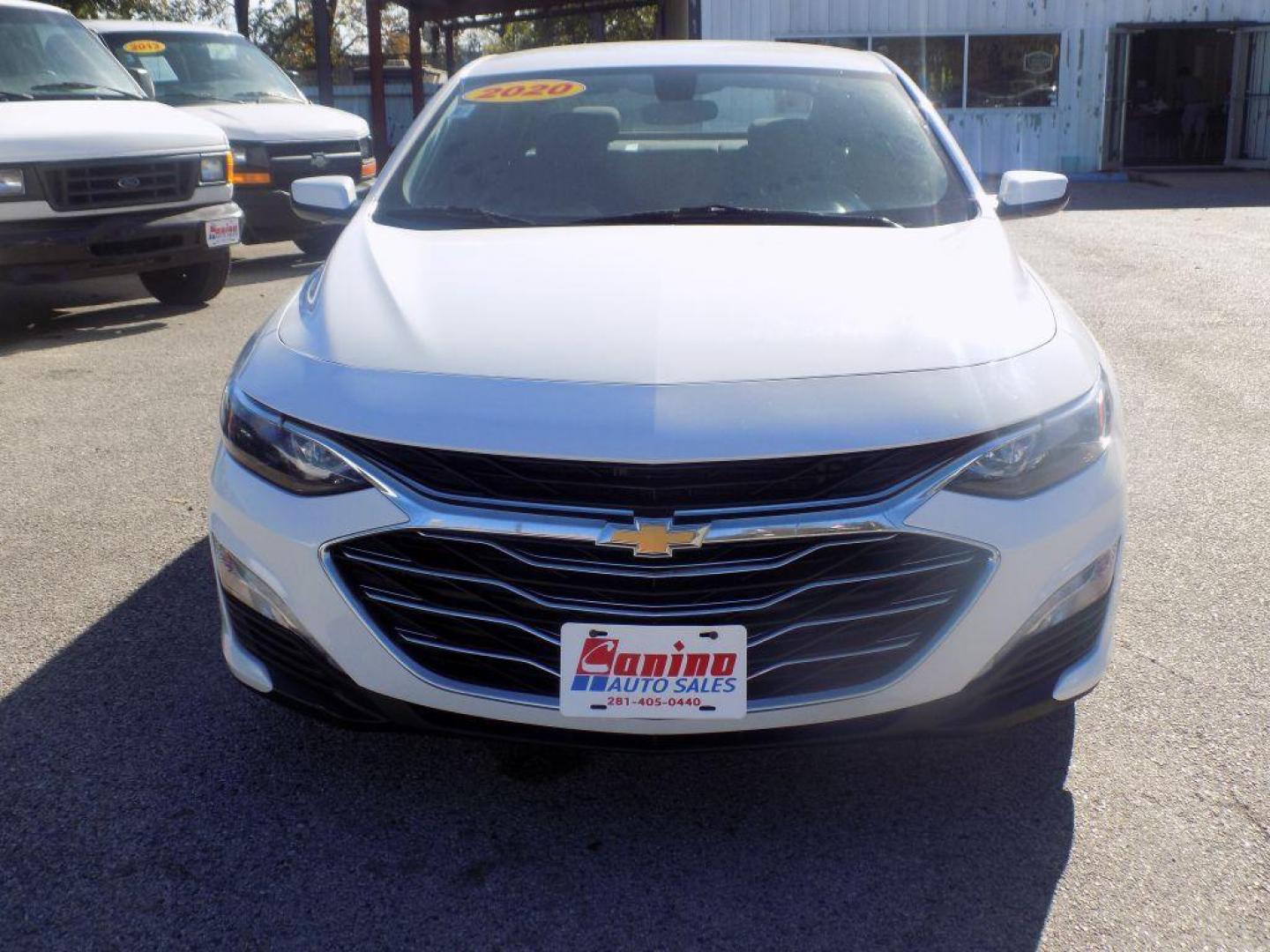 2020 WHITE CHEVROLET MALIBU LT (1G1ZD5ST9LF) with an 1.5L engine, Continuously Variable transmission, located at 830 E. Canino Rd., Houston, TX, 77037, (281) 405-0440, 38.358219, -81.729942 - Photo#0