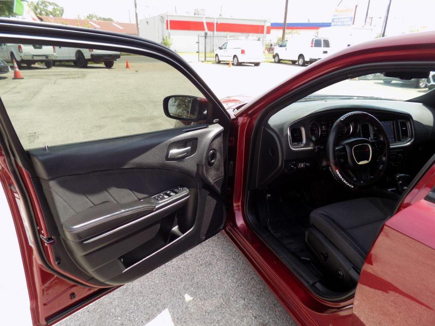 2019 MAROON DODGE CHARGER SXT (2C3CDXJGXKH) with an 3.6L engine, Automatic transmission, located at 830 E. Canino Rd., Houston, TX, 77037, (281) 405-0440, 38.358219, -81.729942 - Photo#15