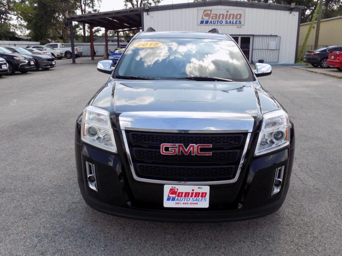 2015 BLACK GMC TERRAIN SLT (2GKALSEK8F6) with an 2.4L engine, Automatic transmission, located at 830 E. Canino Rd., Houston, TX, 77037, (281) 405-0440, 38.358219, -81.729942 - Photo#0