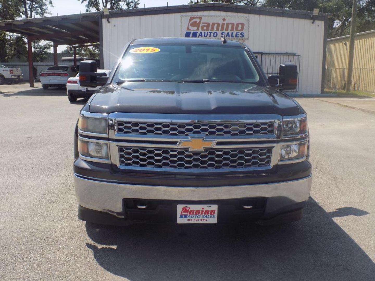 2015 BLACK CHEVROLET SILVERADO 1500 LT (3GCUCRECXFG) with an 5.3L engine, Automatic transmission, located at 830 E. Canino Rd., Houston, TX, 77037, (281) 405-0440, 38.358219, -81.729942 - Photo#0