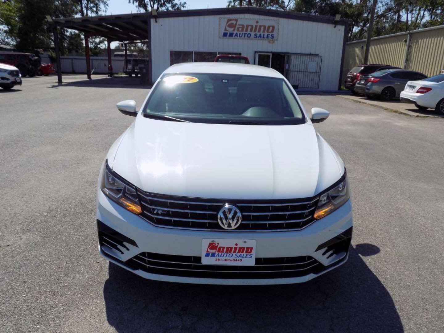 2017 WHITE VOLKSWAGEN PASSAT R-LINE (1VWDT7A3XHC) with an 1.8L engine, Automatic transmission, located at 830 E. Canino Rd., Houston, TX, 77037, (281) 405-0440, 38.358219, -81.729942 - Photo#0