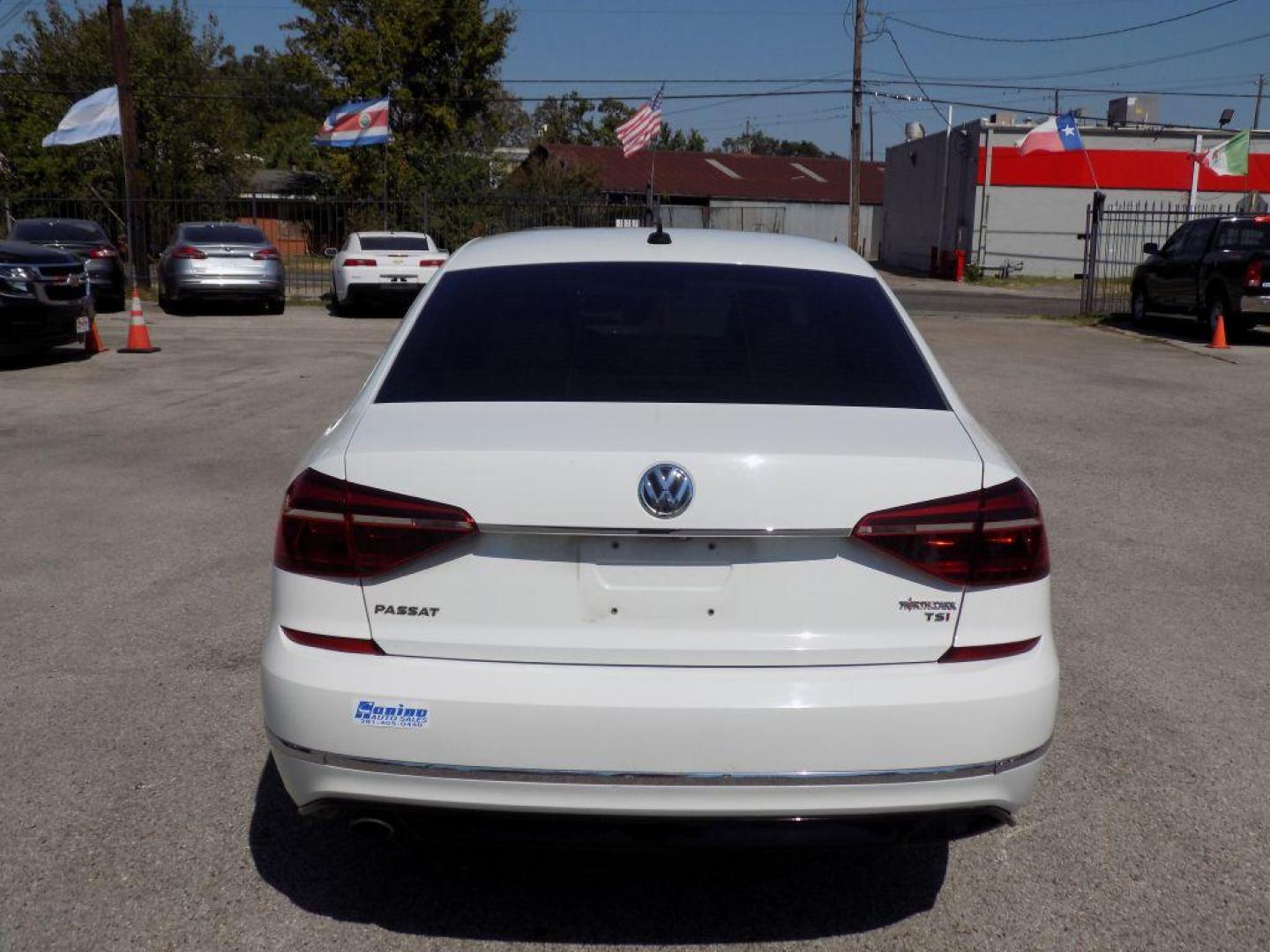 2017 WHITE VOLKSWAGEN PASSAT R-LINE (1VWDT7A3XHC) with an 1.8L engine, Automatic transmission, located at 830 E. Canino Rd., Houston, TX, 77037, (281) 405-0440, 38.358219, -81.729942 - Photo#2