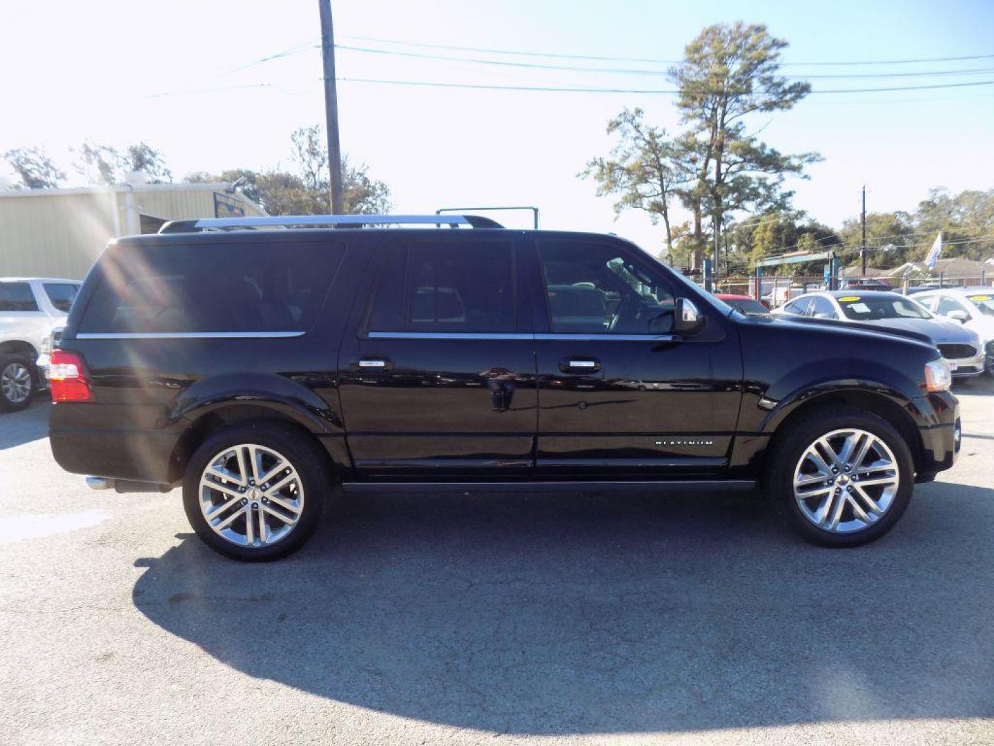 2016 BLACK FORD EXPEDITION EL PLATINUM (1FMJK1LTXGE) with an 3.5L engine, Automatic transmission, located at 830 E. Canino Rd., Houston, TX, 77037, (281) 405-0440, 38.358219, -81.729942 - Photo#1