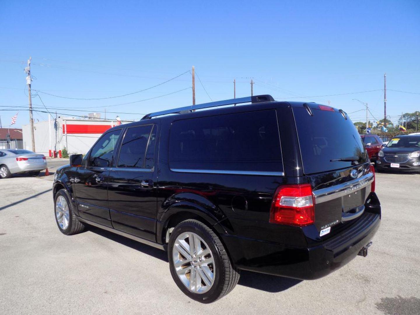 2016 BLACK FORD EXPEDITION EL PLATINUM (1FMJK1LTXGE) with an 3.5L engine, Automatic transmission, located at 830 E. Canino Rd., Houston, TX, 77037, (281) 405-0440, 38.358219, -81.729942 - Photo#4