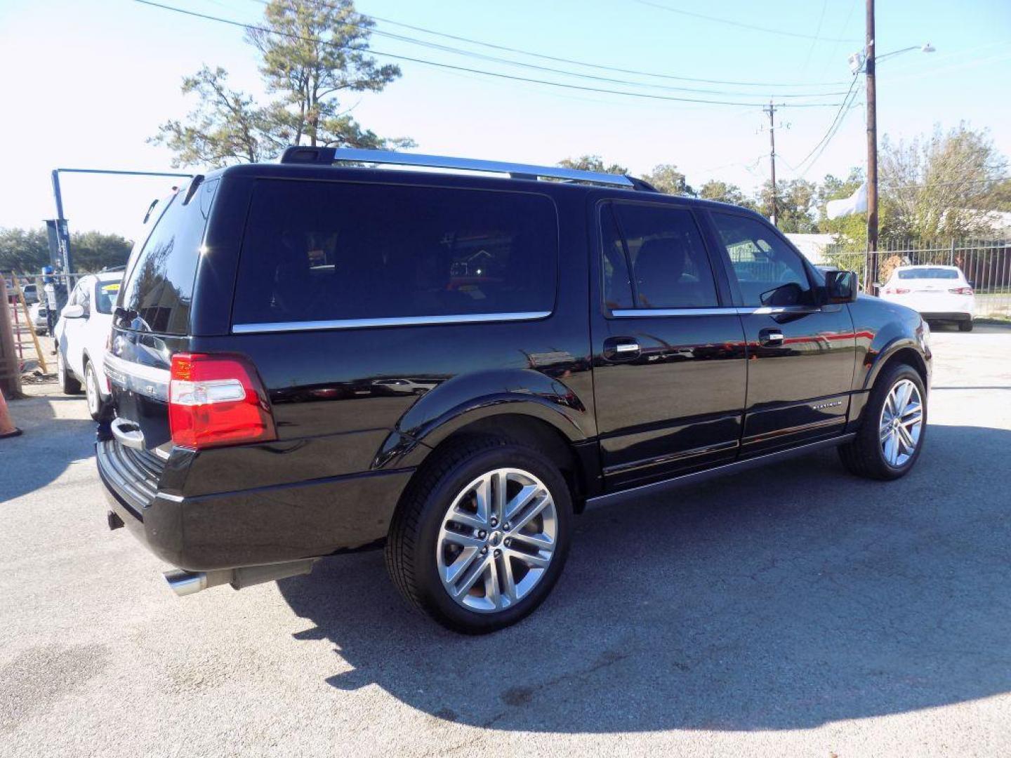 2016 BLACK FORD EXPEDITION EL PLATINUM (1FMJK1LTXGE) with an 3.5L engine, Automatic transmission, located at 830 E. Canino Rd., Houston, TX, 77037, (281) 405-0440, 38.358219, -81.729942 - Photo#7