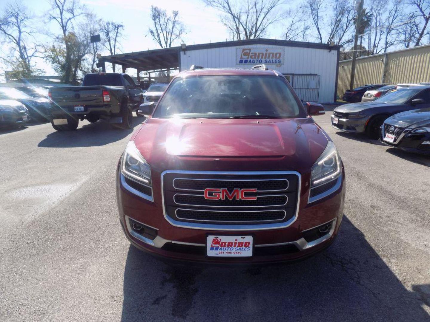 2017 RED GMC ACADIA LIMITED SLT-2 (1GKKVSKD2HJ) with an 3.6L engine, Automatic transmission, located at 830 E. Canino Rd., Houston, TX, 77037, (281) 405-0440, 38.358219, -81.729942 - Photo#0