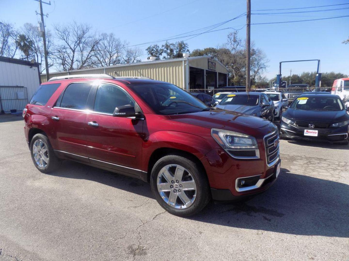 2017 RED GMC ACADIA LIMITED SLT-2 (1GKKVSKD2HJ) with an 3.6L engine, Automatic transmission, located at 830 E. Canino Rd., Houston, TX, 77037, (281) 405-0440, 38.358219, -81.729942 - Photo#6