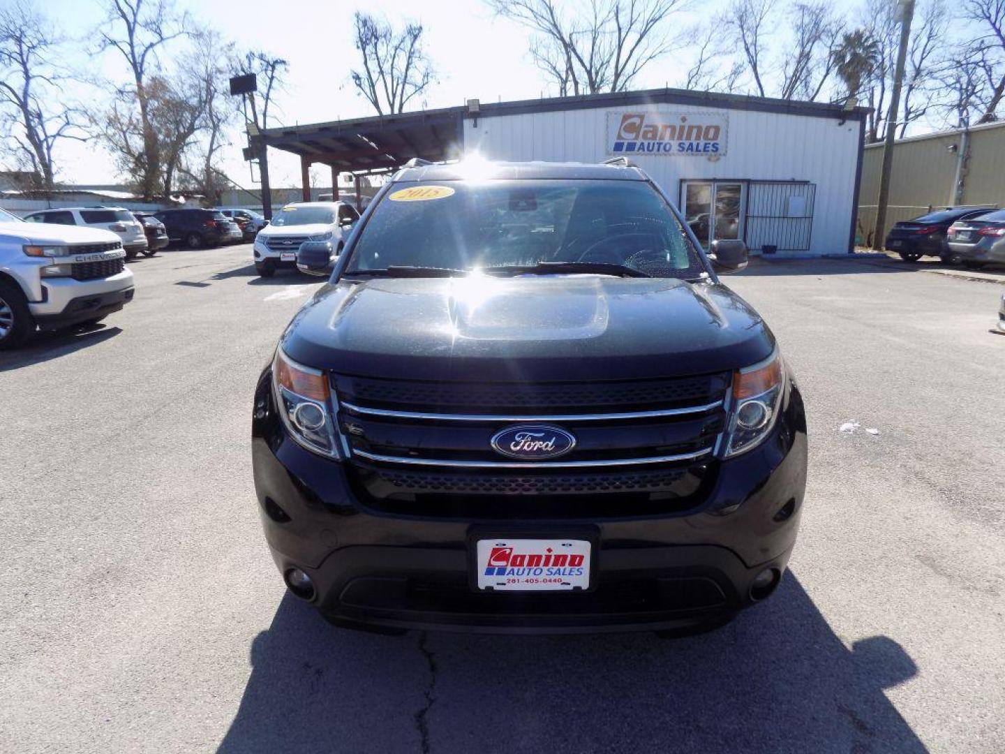 2015 BLACK FORD EXPLORER LIMITED (1FM5K7F98FG) with an 2.0L engine, Automatic transmission, located at 830 E. Canino Rd., Houston, TX, 77037, (281) 405-0440, 38.358219, -81.729942 - Photo#0